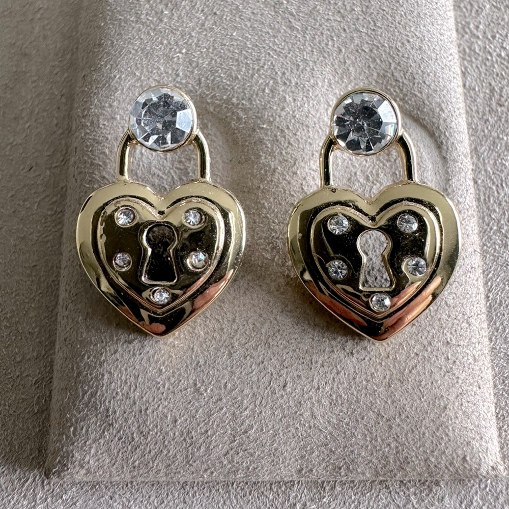 Betsey Johnson lock earrings